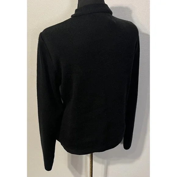 John Paul Richard Jacket Womens Medium Black Leather Full Zip Lined Stand Collar - Picture 5 of 11